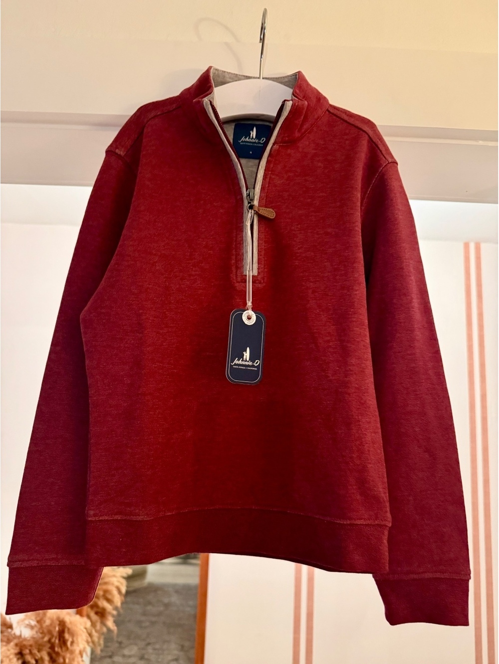 Johnnie-O Boys Quarter Zip Sz 4 NWT